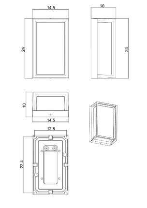 Уличный настенный светильник Arte lamp MENKAR A1332AL-1BK